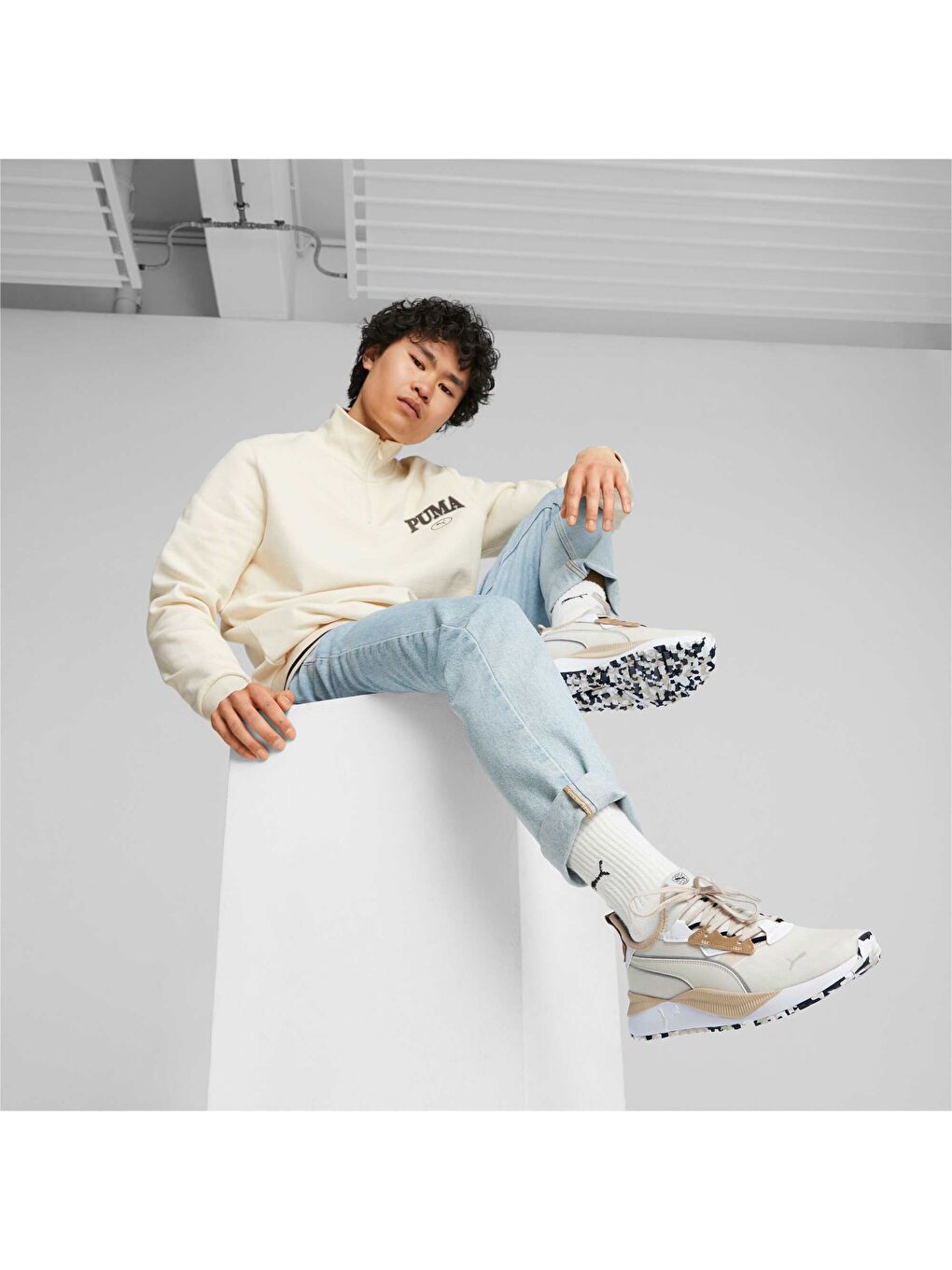 Beyaz Pacer Future WIP Better Erkek Spor Ayakkabı-1