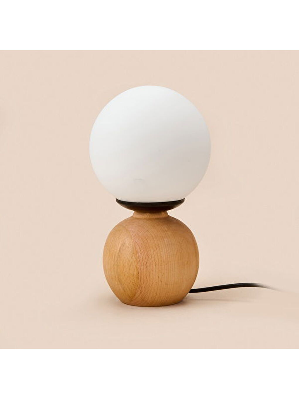 Kahverengi Lighting Opal Cam Top Abajur - Natürel / Beyaz - 26x15x15 cm-2