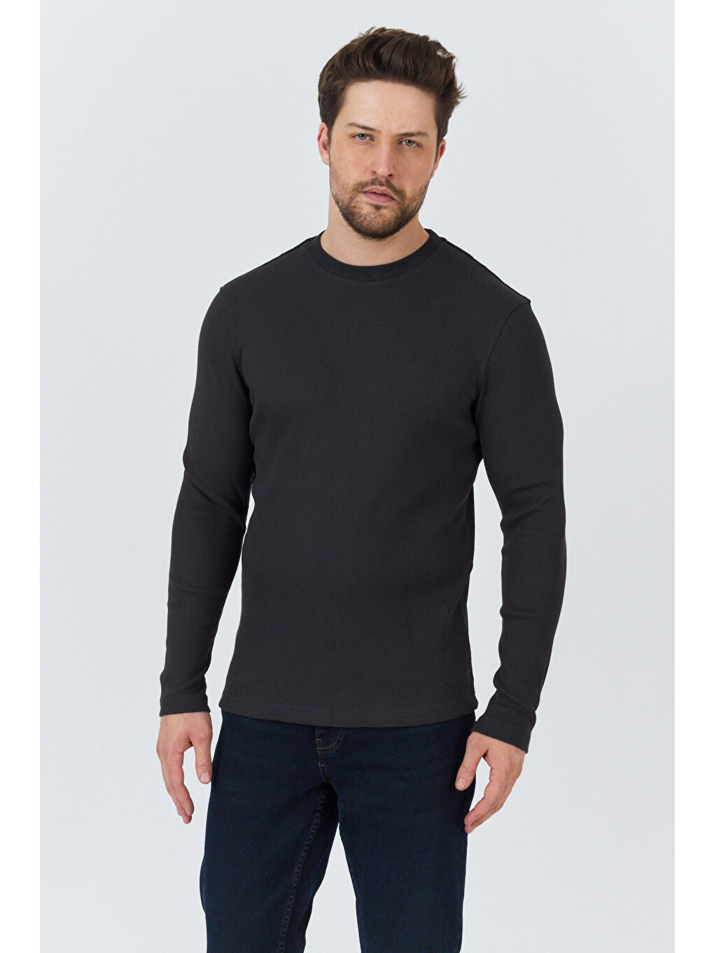 Antrasit Erkek Uzun Kol Sweatshirt 1258