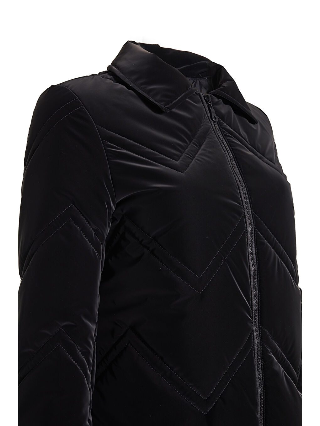 Siyah 10578111 Gömlek Yaka Mont-1