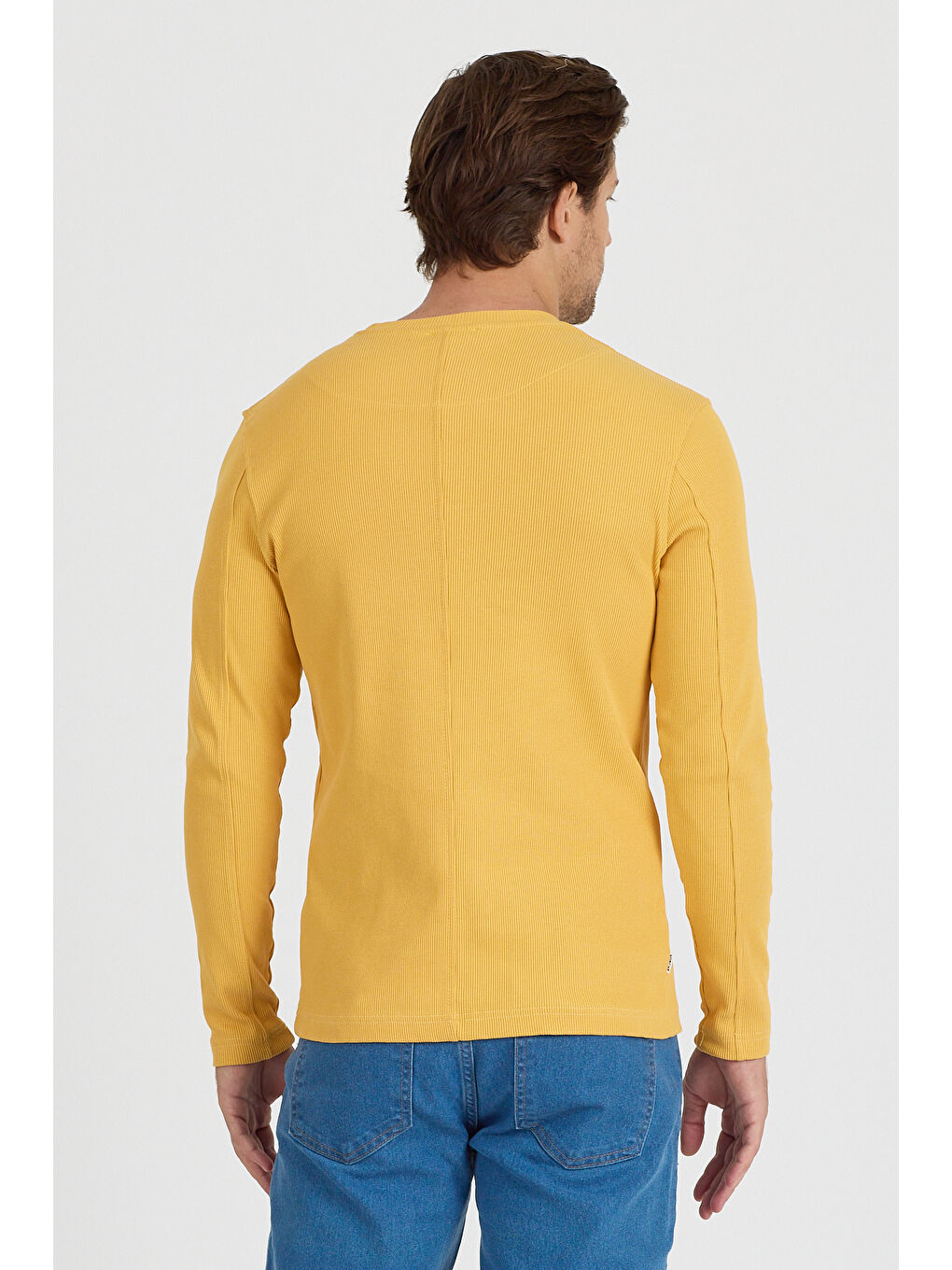 Sarı Erkek Uzun Kol Sweatshirt 1258-4