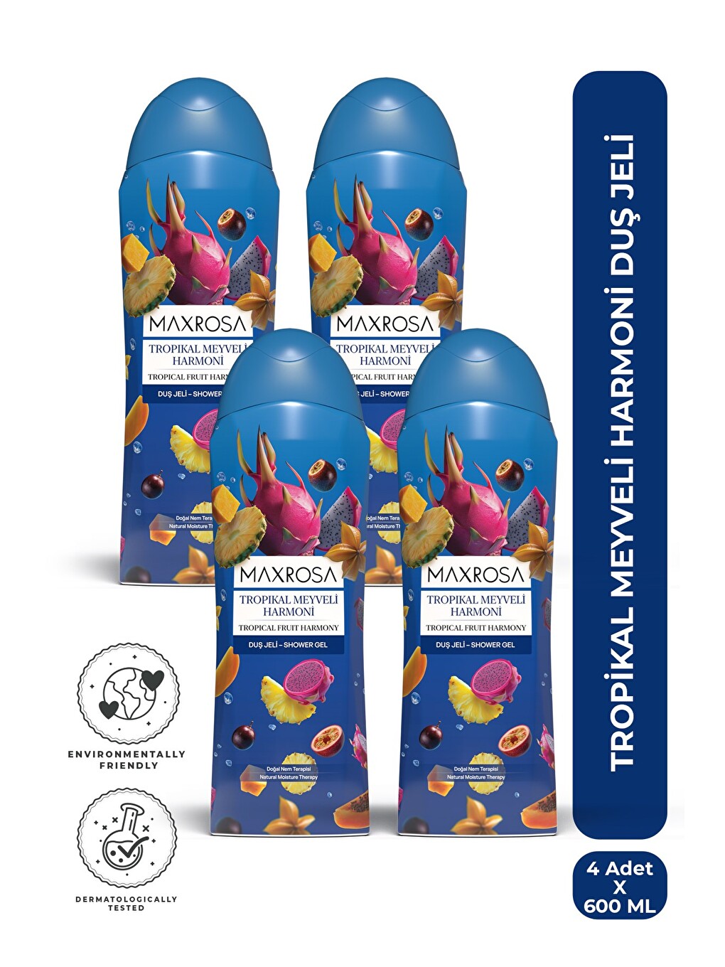 Tropikal Meyveler Duş Jeli 600 ml x 4 Adet