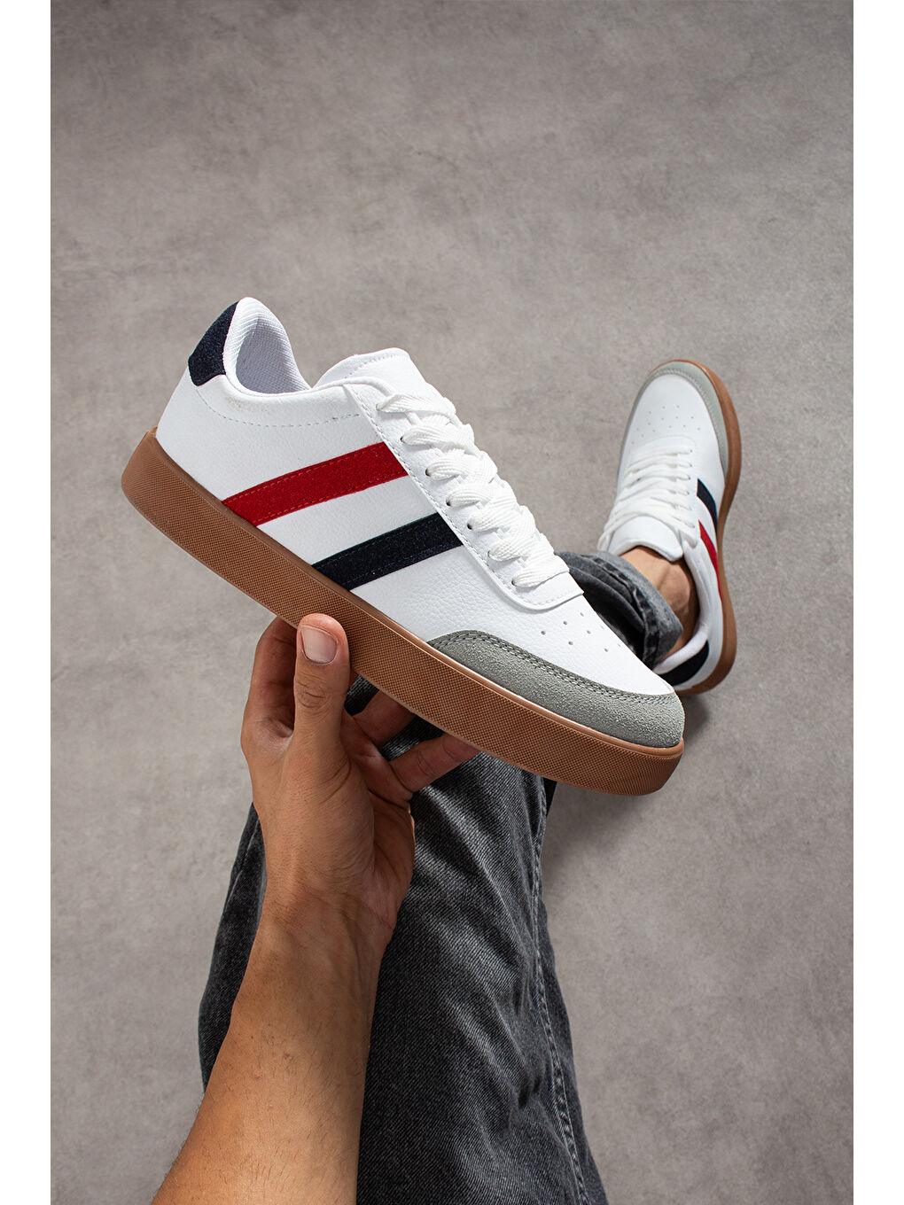 Beyaz Erkek Günlük Sneaker Ayakkabı-1