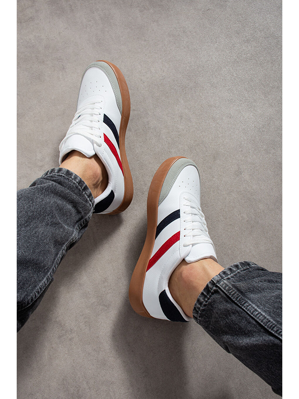 Beyaz Erkek Günlük Sneaker Ayakkabı-2