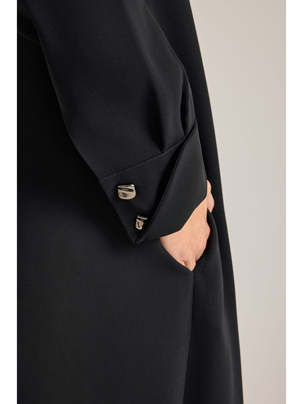 Siyah Dokuma Pardösü-4