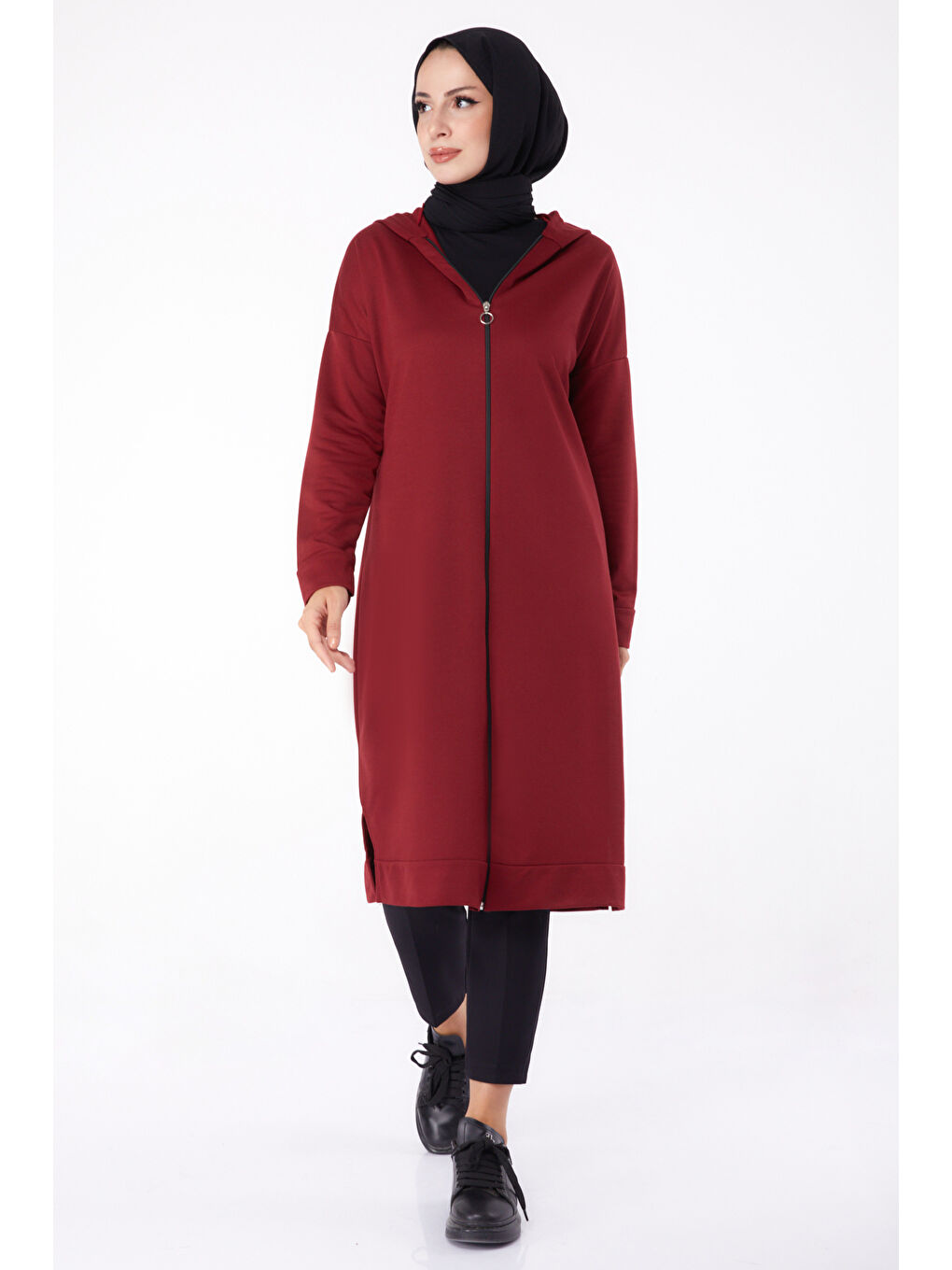 Fermuarlı Kap Bordo - 13299