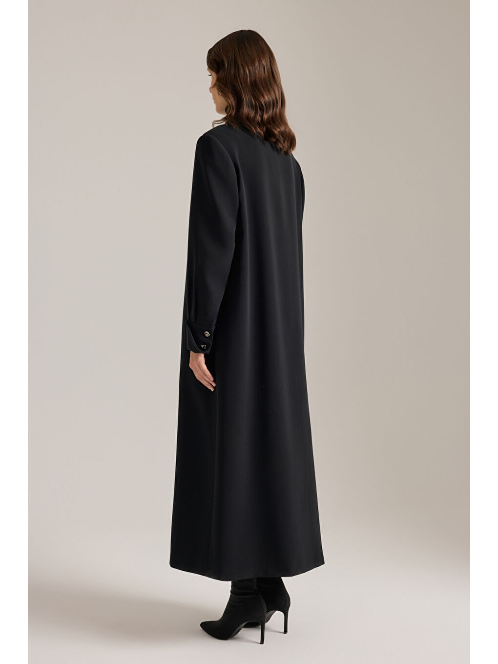 Siyah Dokuma Pardösü-5