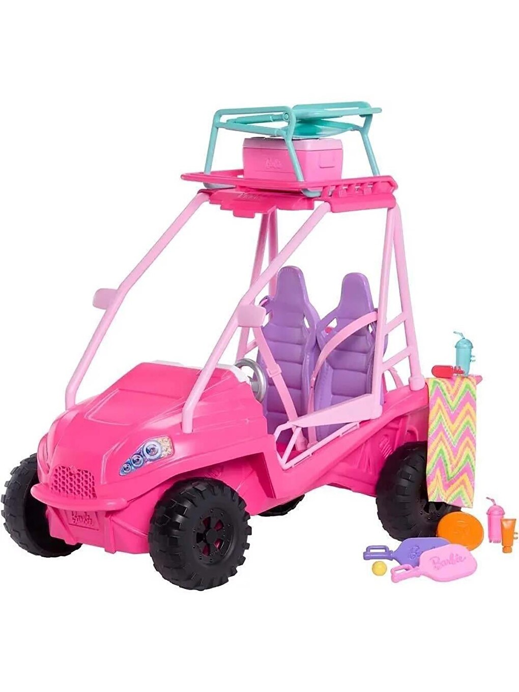 Barbie Plaj Arabası Bebek Araç Ve Aksesuarları - Standart-4