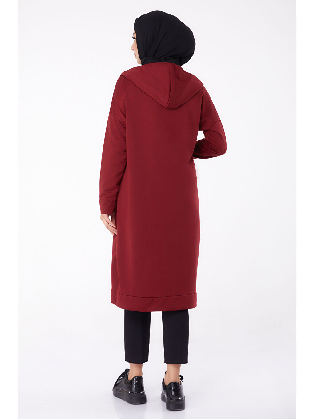 Fermuarlı Kap Bordo - 13299-5