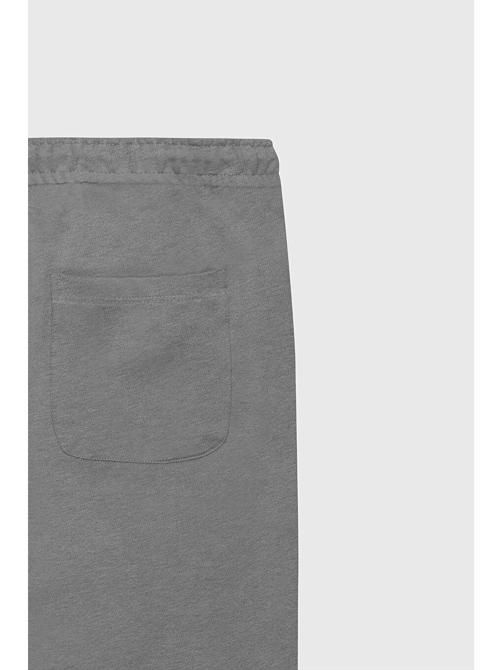 Erkek Gri Melanj Standart Fit Günlük Rahat Spor Örme Şort-7