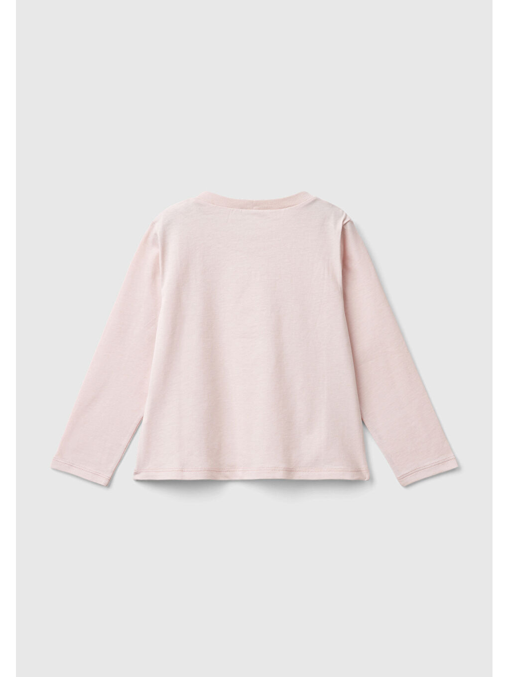 United Colors Of Benetton Kız Çocuk Toz Pembe Su Bazlı Parlak Baskılı Sweatshirt - 1