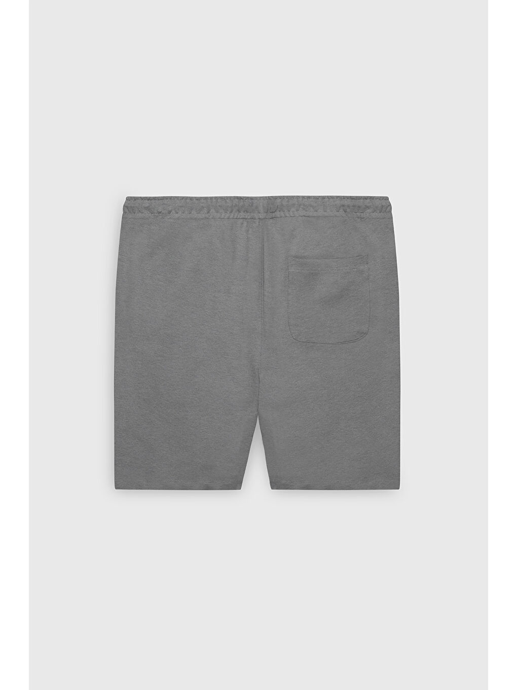 Erkek Gri Melanj Standart Fit Günlük Rahat Spor Örme Şort-8