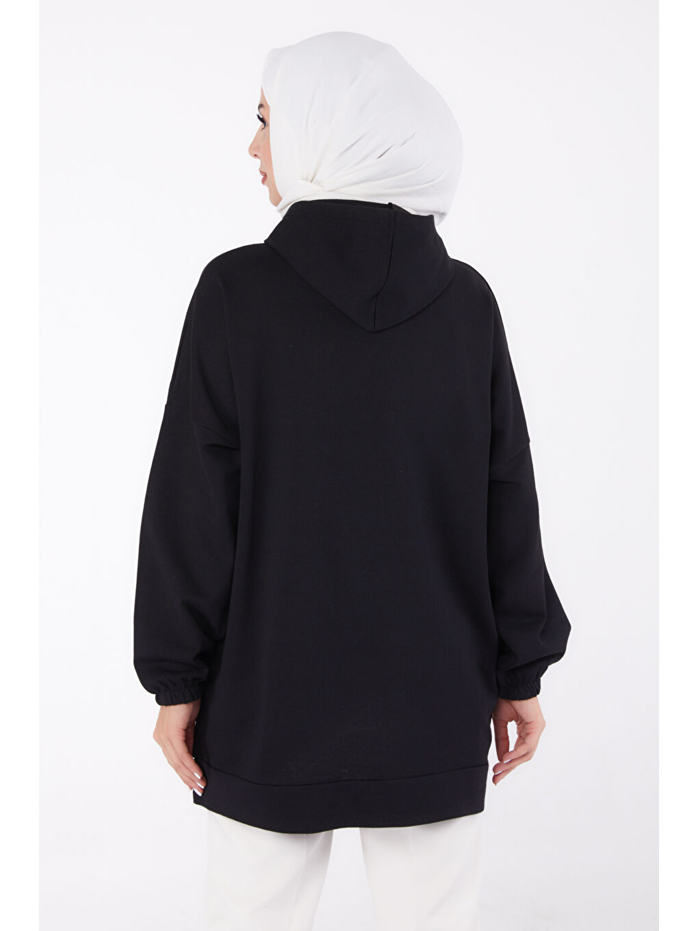 Baskılı Sweatshirt Siyah - 13330-4