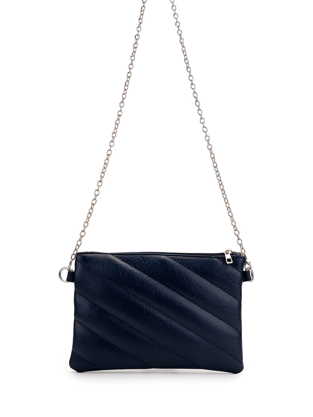 Kapitone Dikişli Clutch Kadın Çapraz Çanta Monaco Lacivert-1