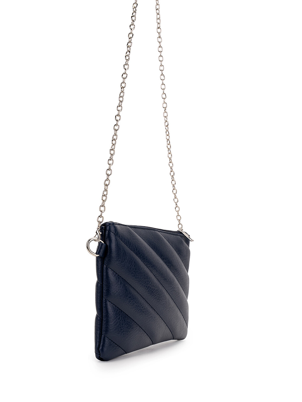 Kapitone Dikişli Clutch Kadın Çapraz Çanta Monaco Lacivert-2