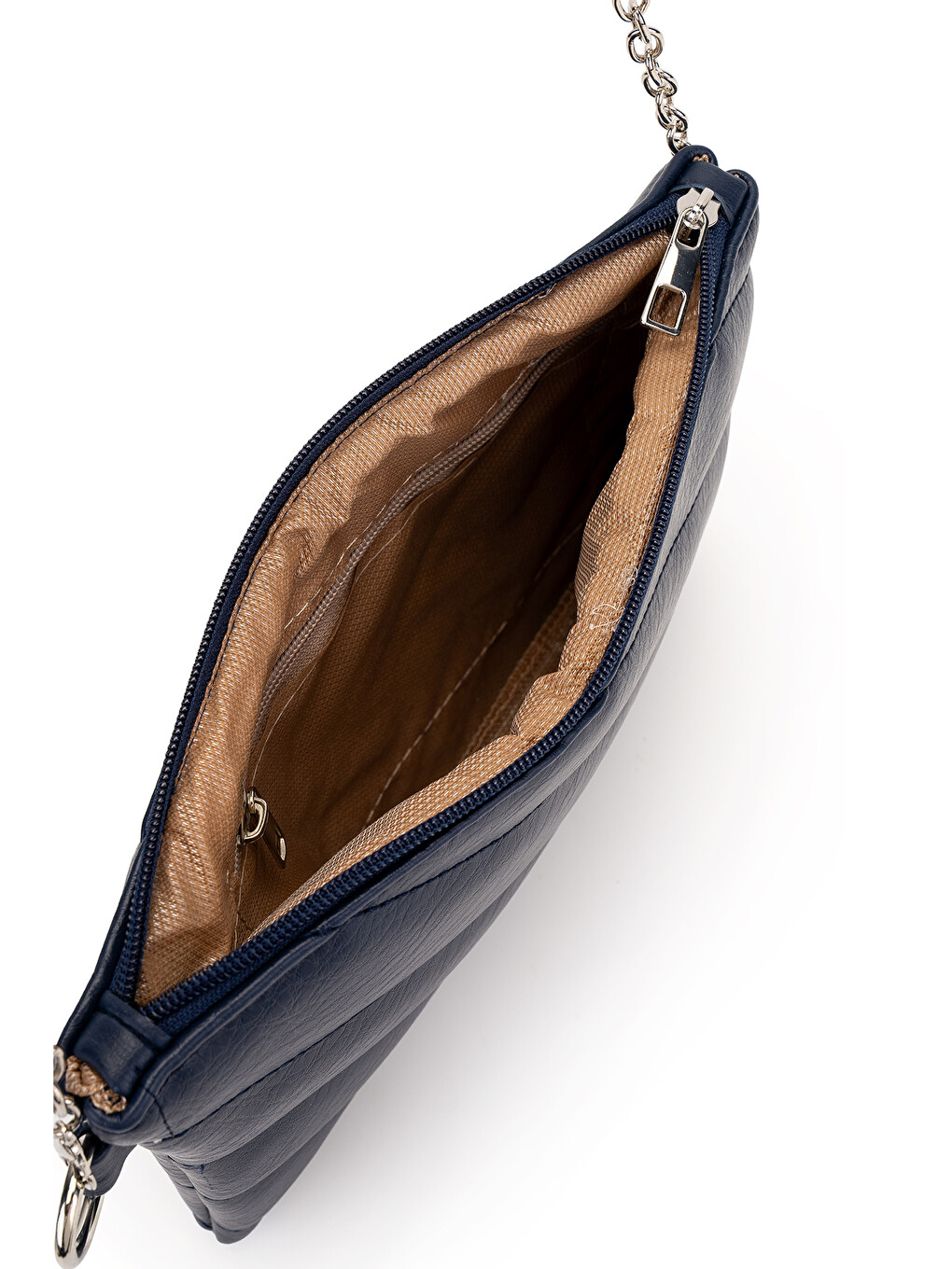 Kapitone Dikişli Clutch Kadın Çapraz Çanta Monaco Lacivert-3