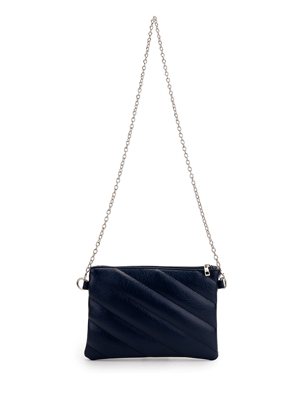 Kapitone Dikişli Clutch Kadın Çapraz Çanta Monaco Lacivert-4