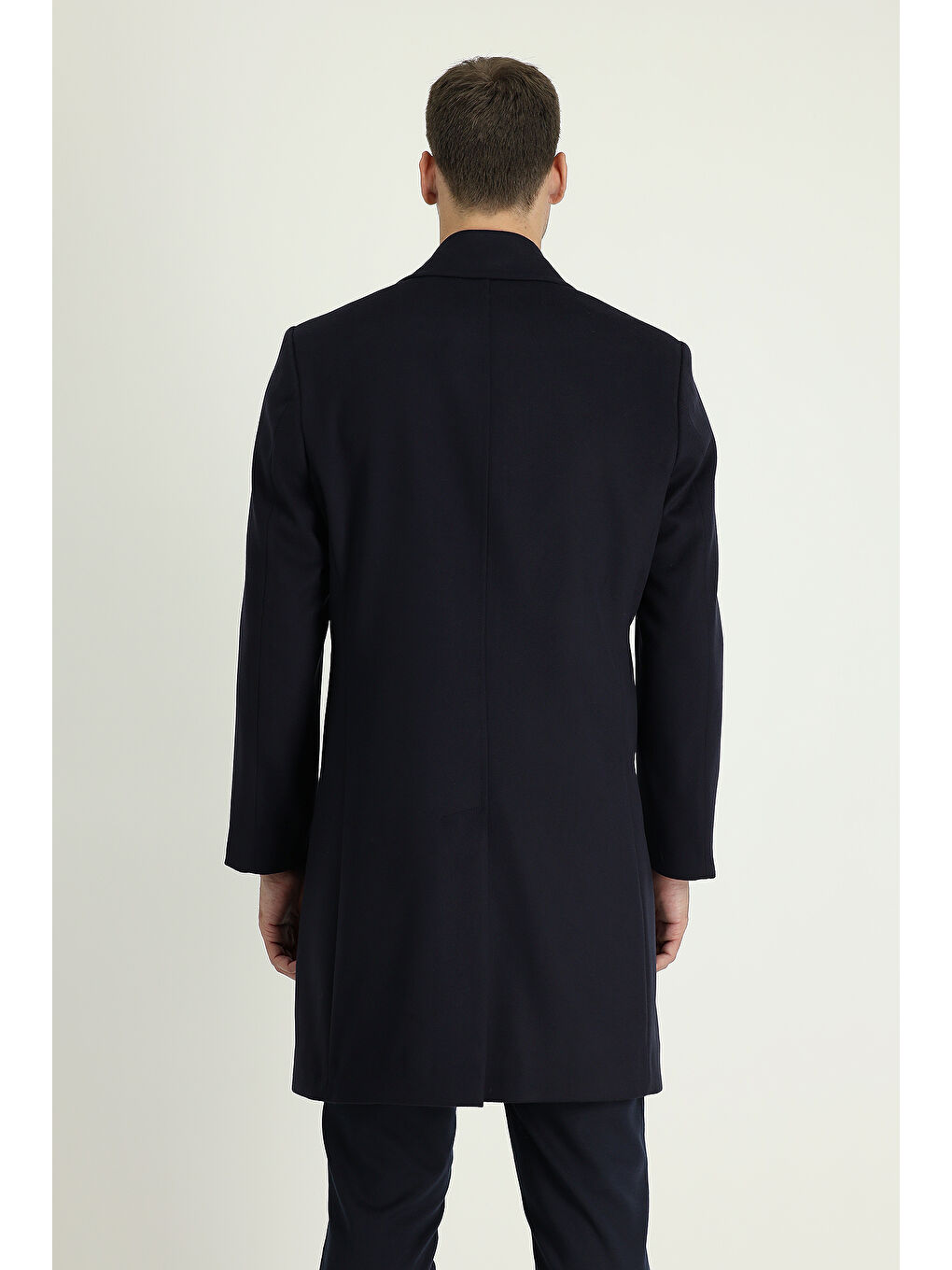 Lacivert Klasik Palto-3