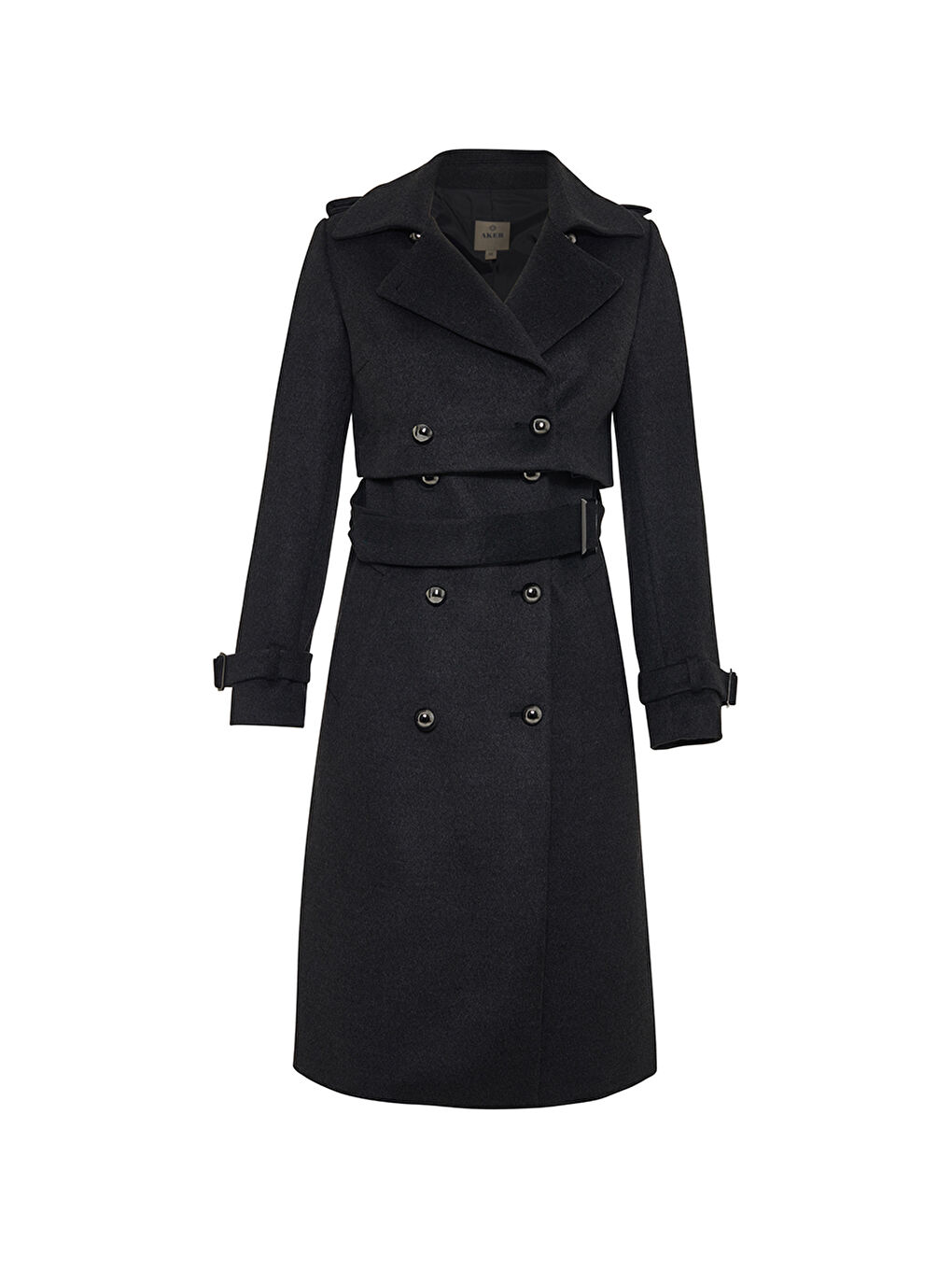 Antrasit 8096111 Gömlek Yaka Kaban