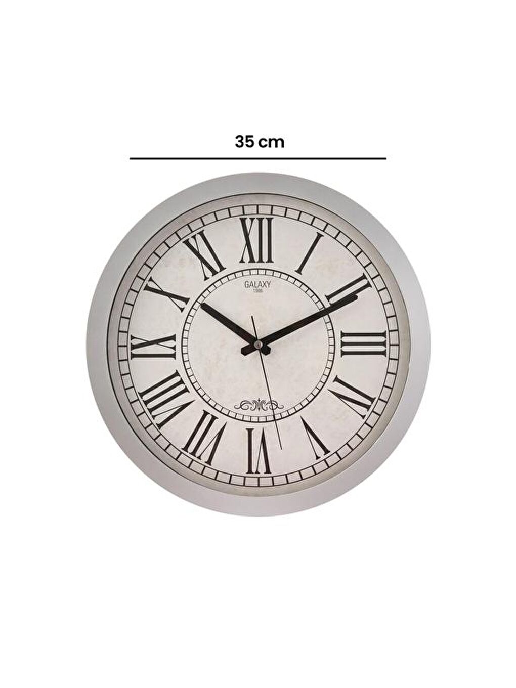 Premium Duvar Saati - Gri - 35 cm-3