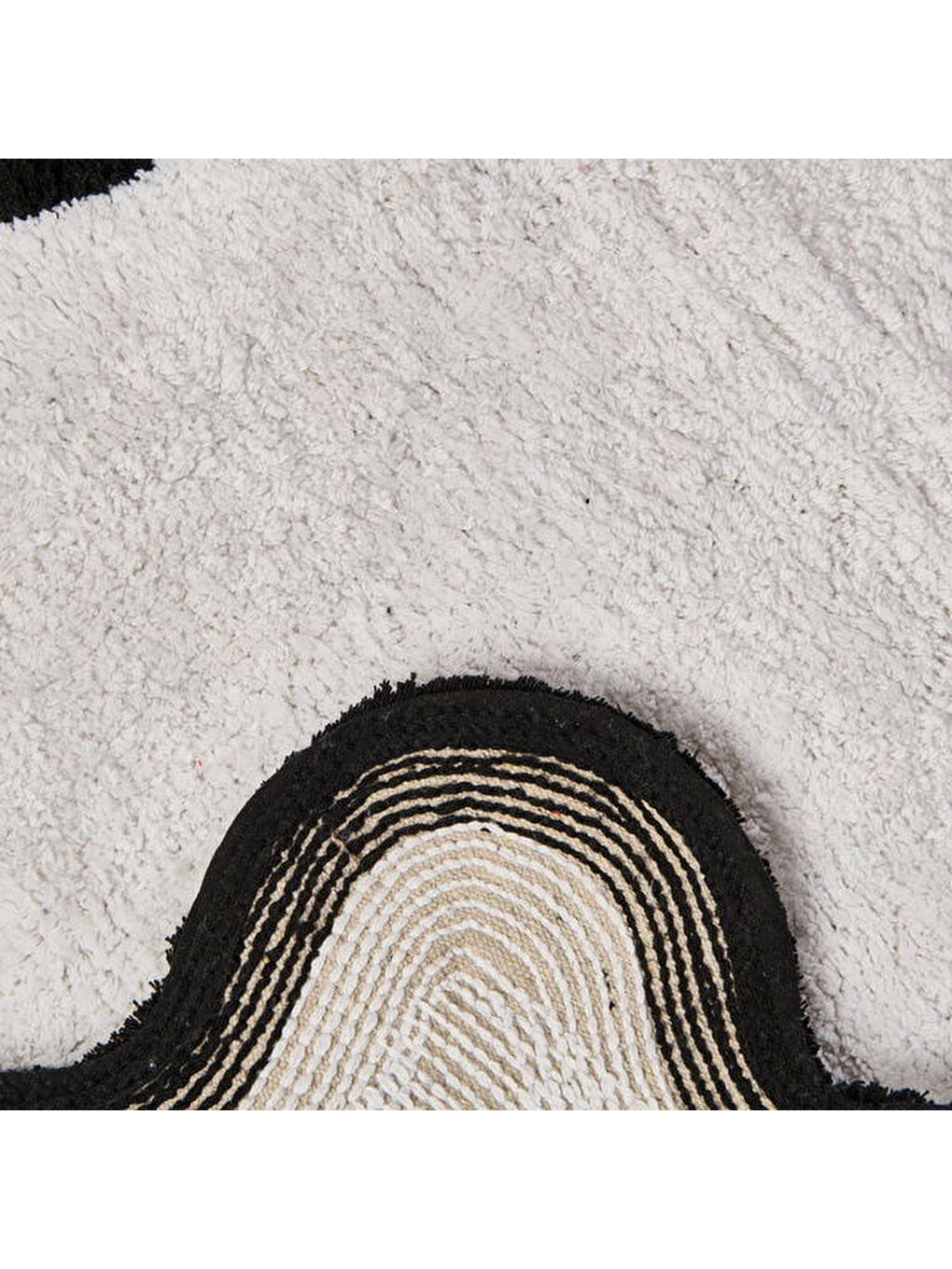 Soft Elegant Tufting Banyo Paspası - Beyaz - 60x90 cm-1