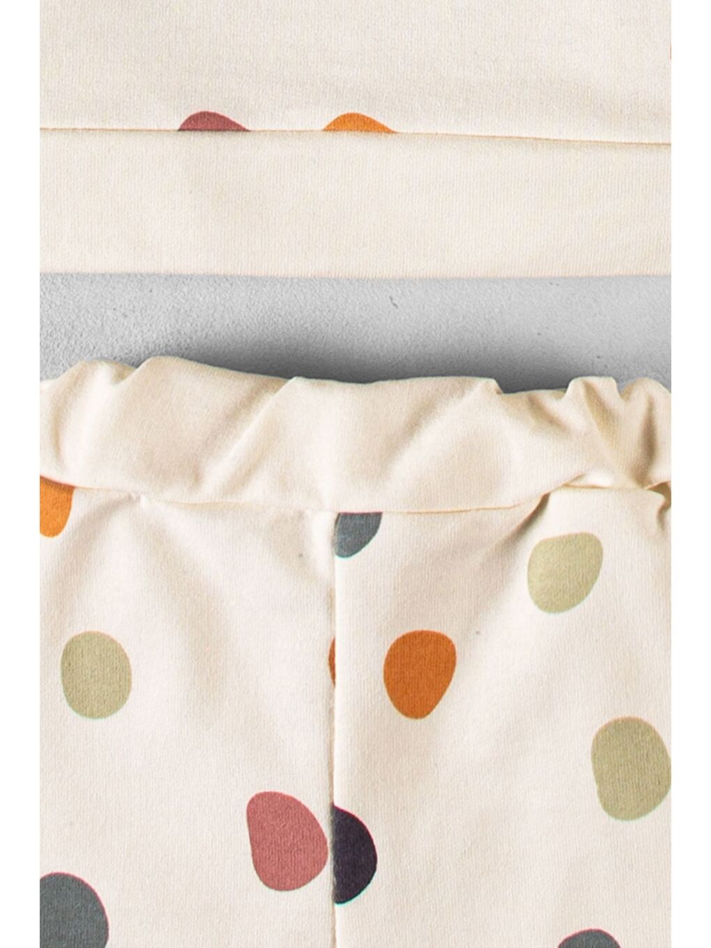 Sarı Organik Kumaş Desenli 2'li Bebek Takım-2