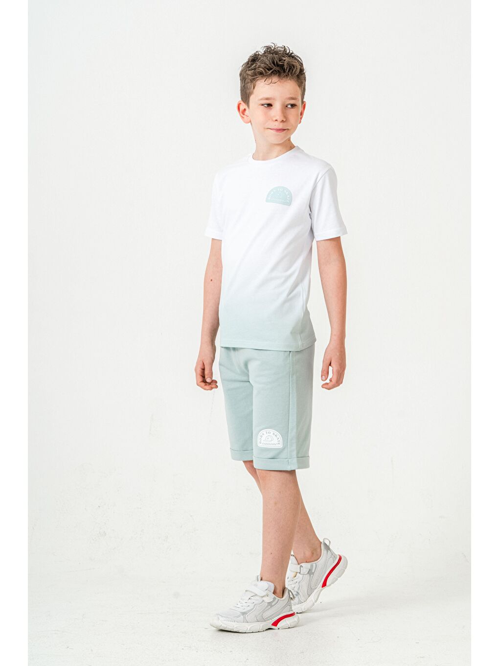 Mavi Born The Skate Baskılı  Erkek Çocuk Şort - Tişört Takımı-2