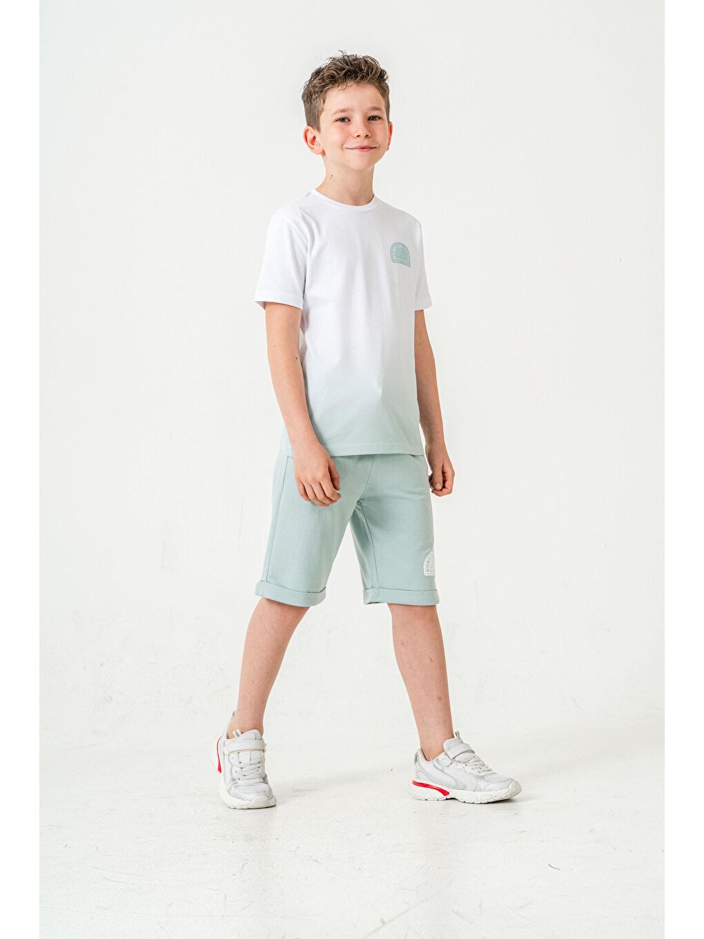 Mavi Born The Skate Baskılı  Erkek Çocuk Şort - Tişört Takımı-3