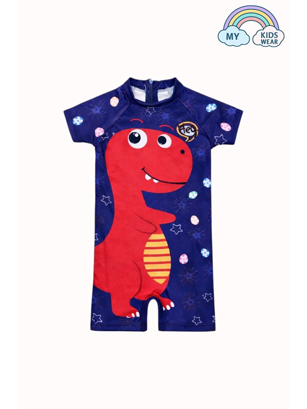 Pembe Erkek Çocuk Deniz Kombini 3’lü Set – Mayo, Havlu ve Bone 12579-2