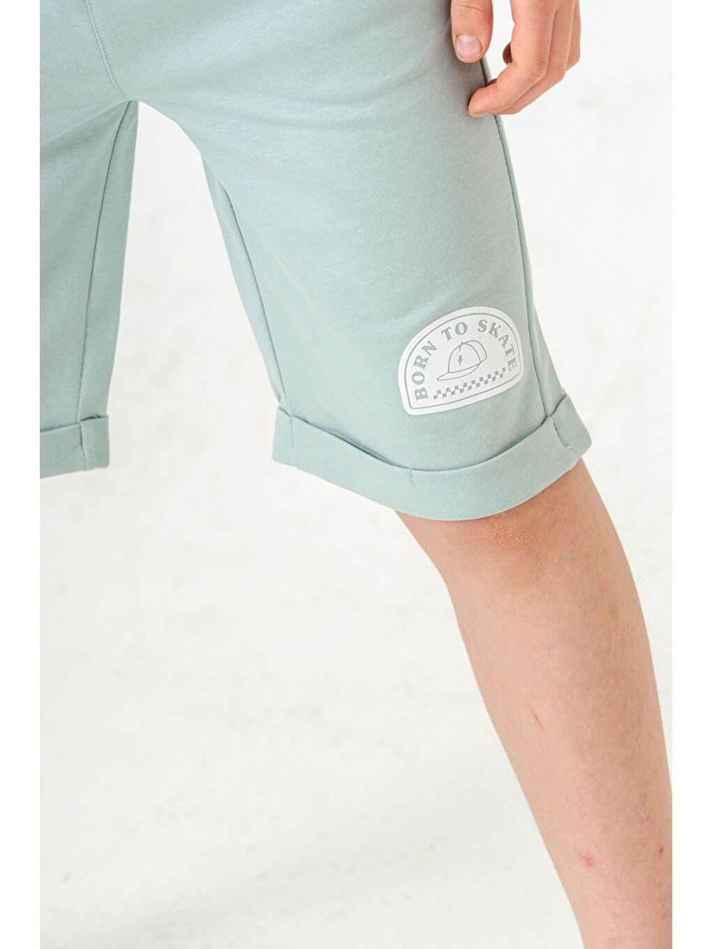 Mavi Born The Skate Baskılı  Erkek Çocuk Şort - Tişört Takımı-4