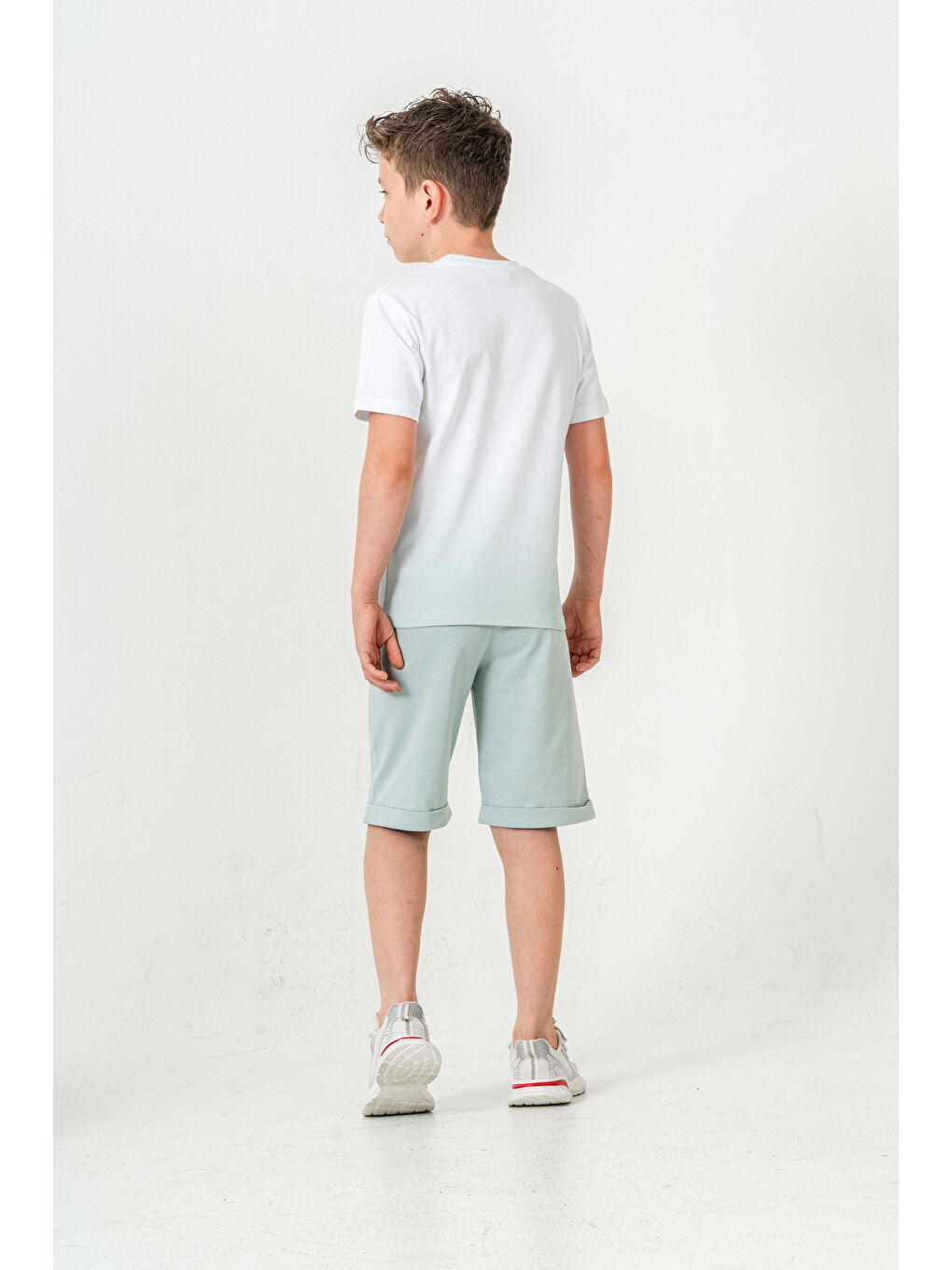 Mavi Born The Skate Baskılı  Erkek Çocuk Şort - Tişört Takımı-6