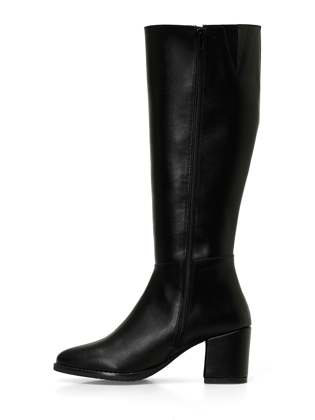 24K-996 4PR Siyah Kadın Topuklu Çizme-2