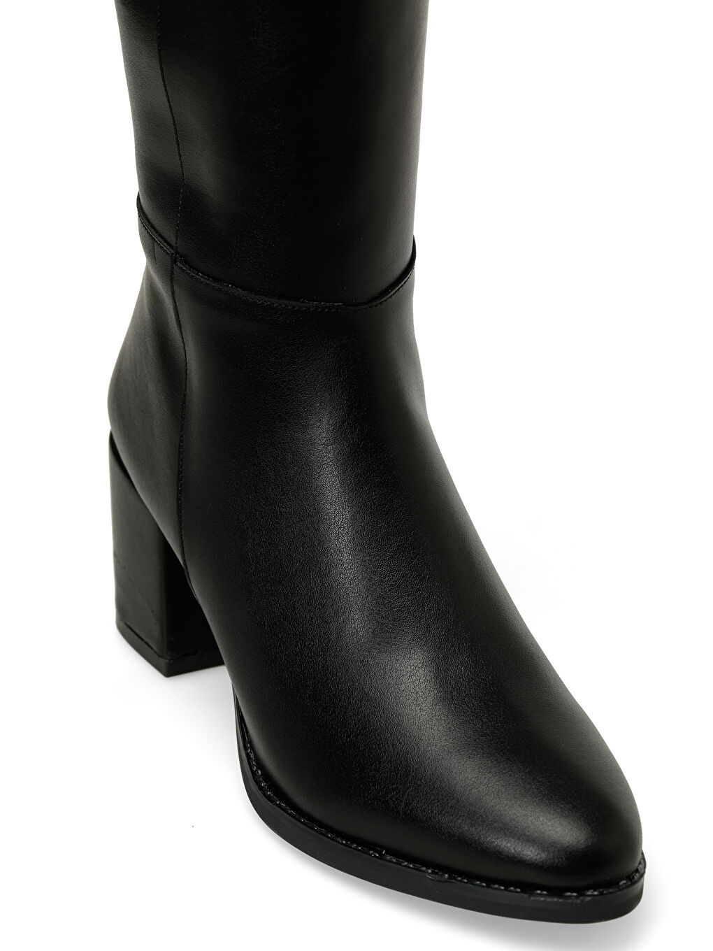 24K-996 4PR Siyah Kadın Topuklu Çizme-5