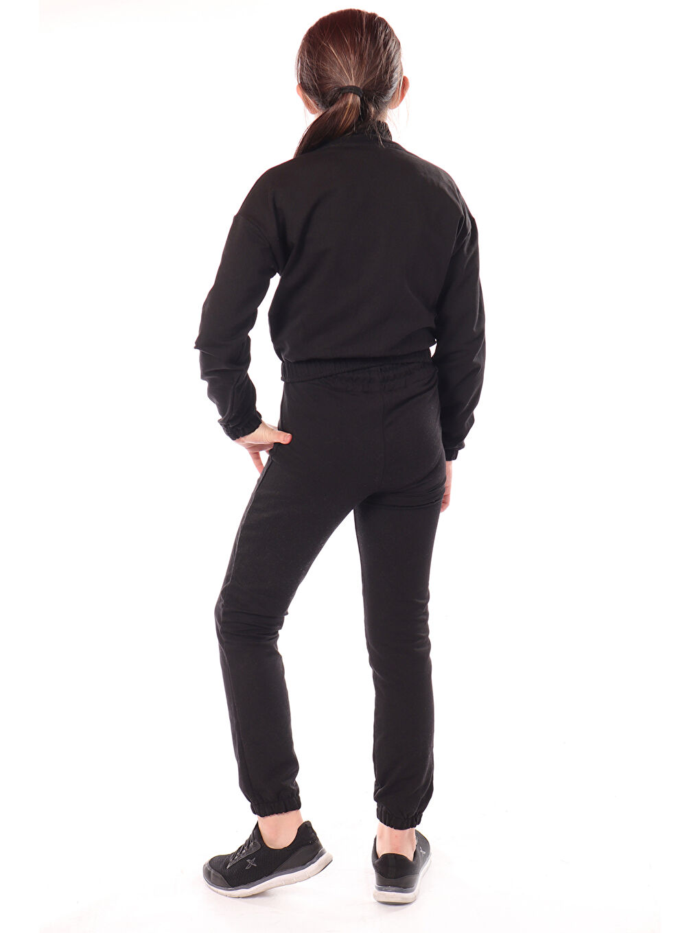 Siyah Kız Çocuk Eşofman Takım-3