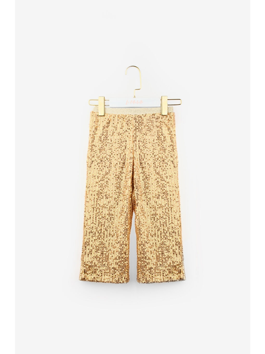 Sarı Altın Pullu Kız Çocuk Alt Üst Takım - Effie-5