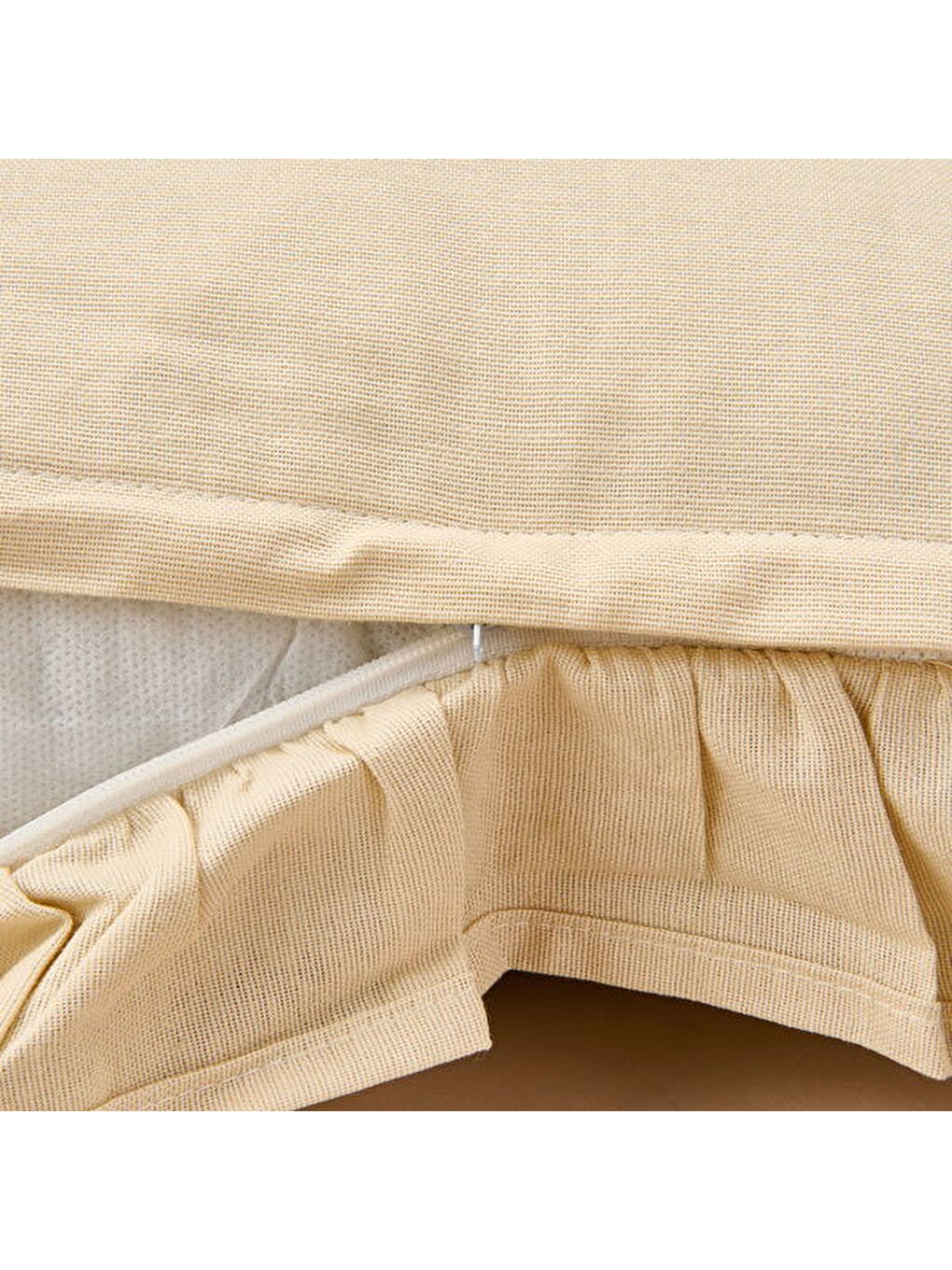 Soft Fancy Kırlent - Bej - 40x40 cm-1