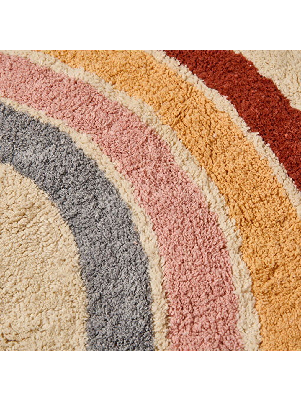 Beyaz Soft Tufting Banyo Paspası - Renkli - 60x90 cm-1