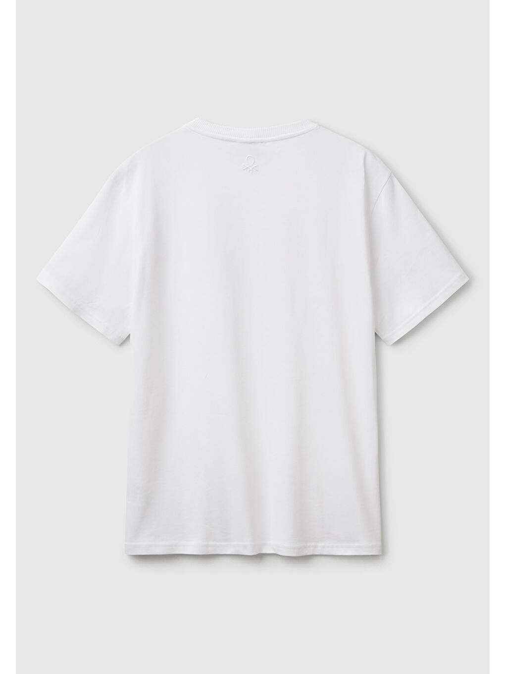 Erkek Beyaz %100 Pamuk Yama Cep Detaylı Oversize Tişört-3