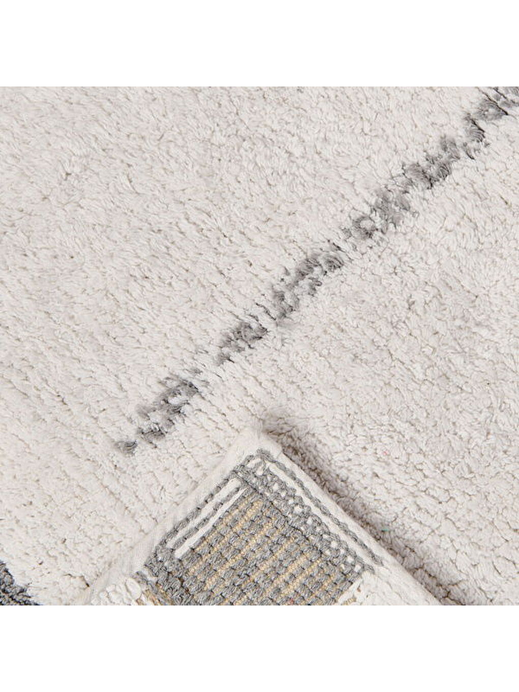 Soft Palm Tufting Banyo Paspası - Beyaz - 60x90 cm-1