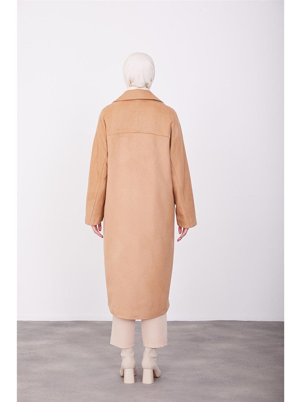 ARMİNE Kahverengi Tek Düğmeli Kaban 23K7202 Camel - 4