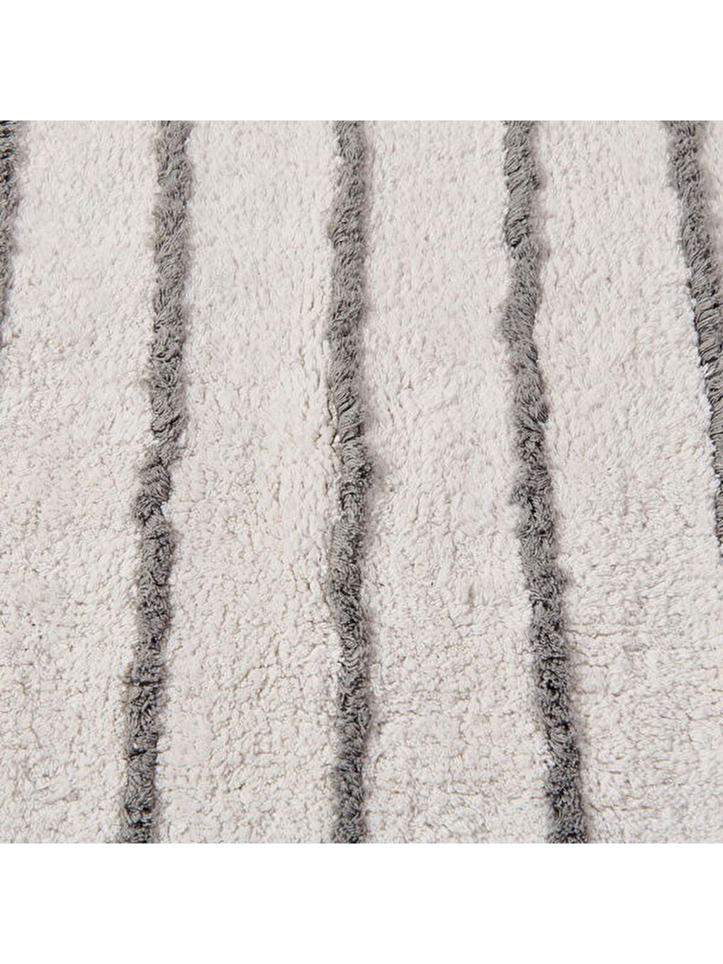 Soft Line Tufting Banyo Paspası - Beyaz - 60x90 cm-2