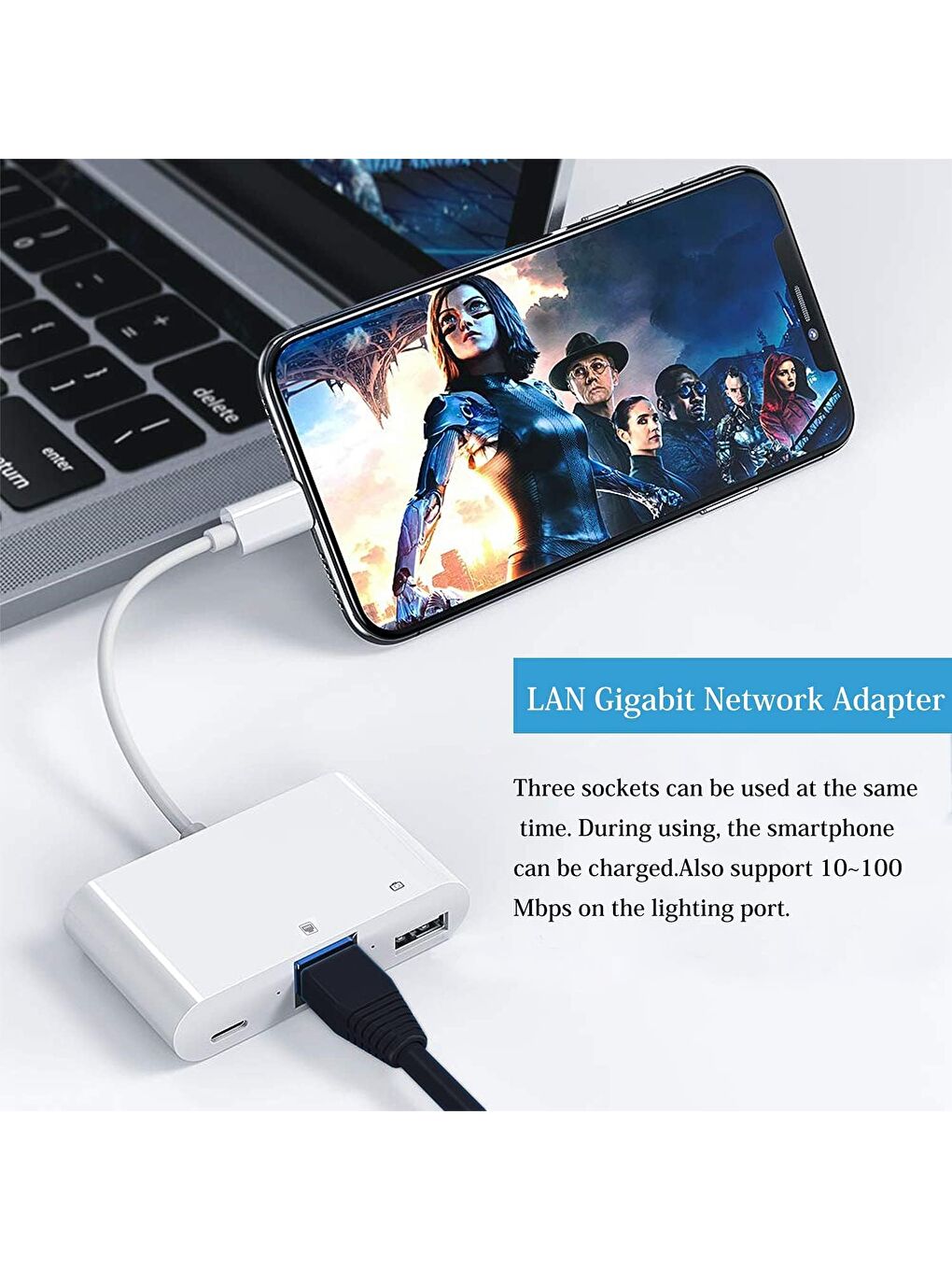 Apple Iphone/ipad Lightning To Ethernet RJ45 Dönüştürücü Adaptörü-4