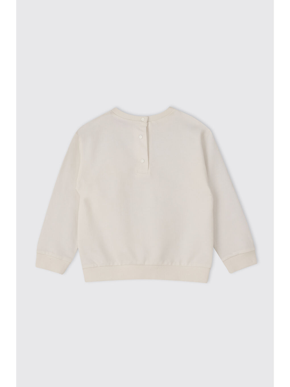 Kız Bebek Aksesuar Detaylı Ekru Sweatshirt-1