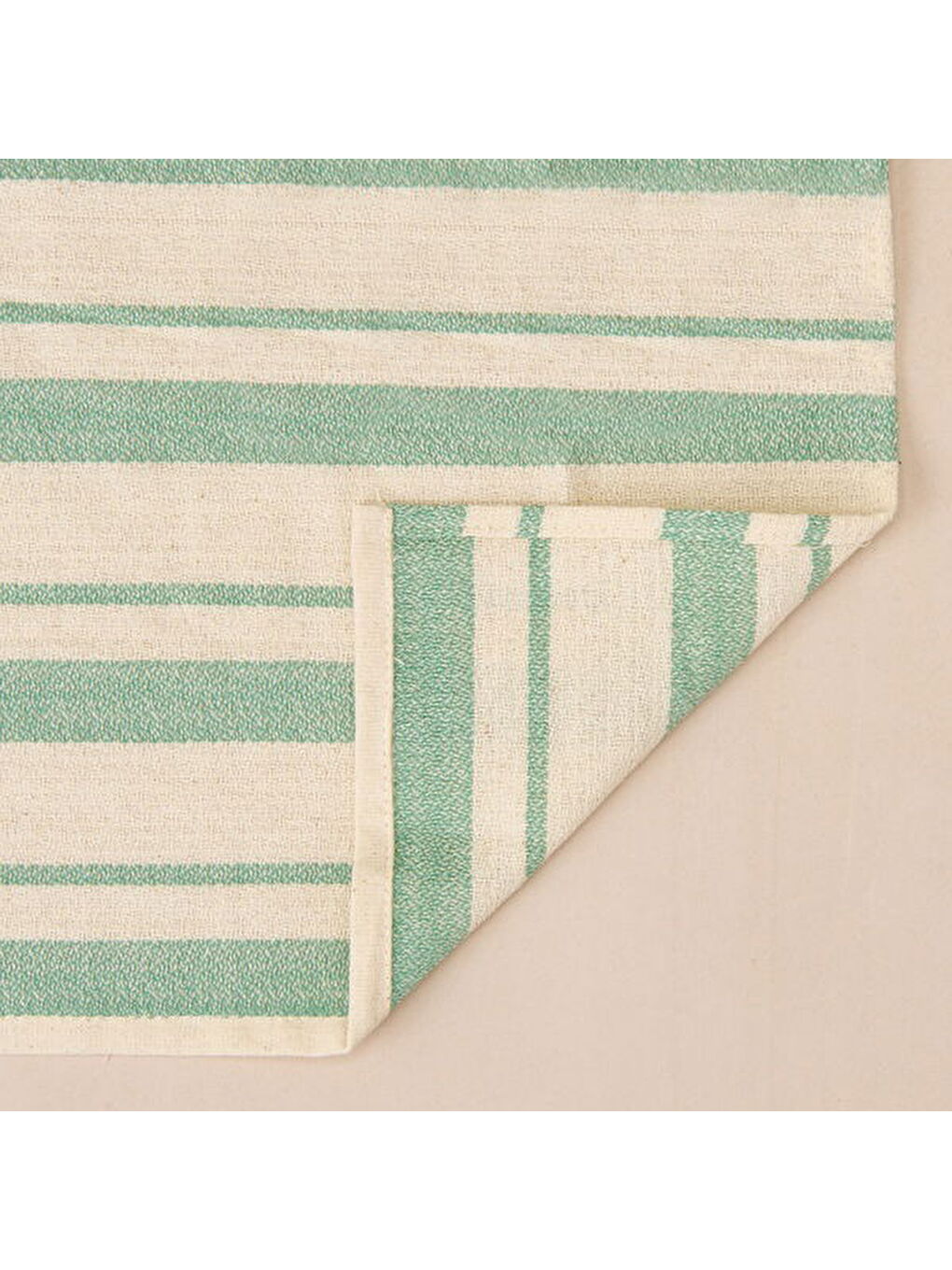 Lila Soft Alno 2'li Amerikan Servis - Ekru / Yeşil - 30x50 cm-1