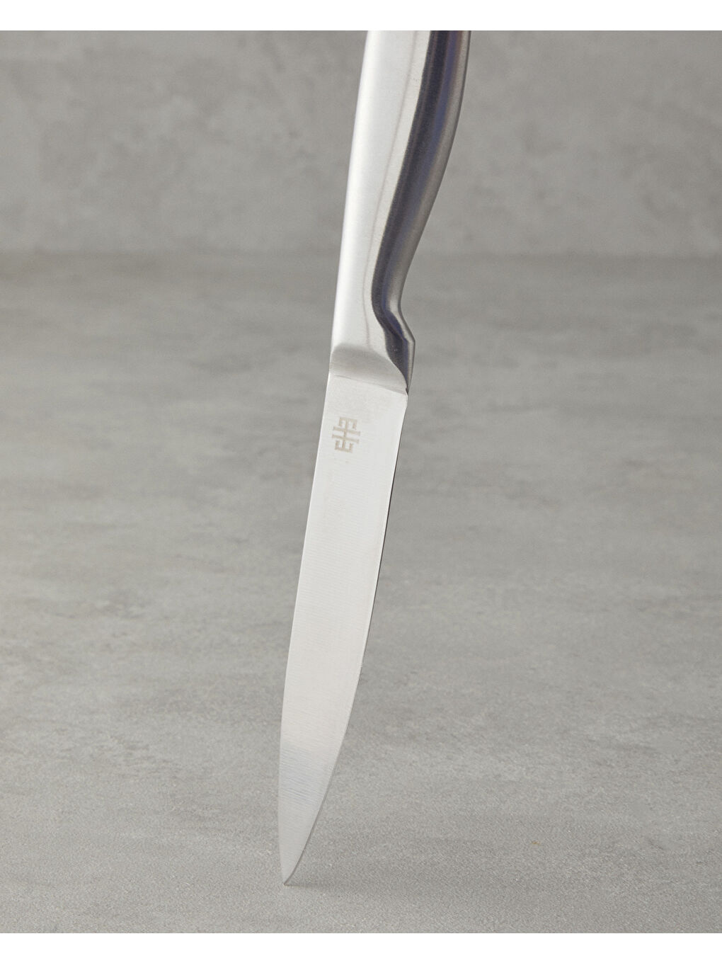 Gri Creil Paslanmaz Çelik 5 Parça Bloklu Bıçak Seti 20,5-24,5-33-33-33 cm Silver-3