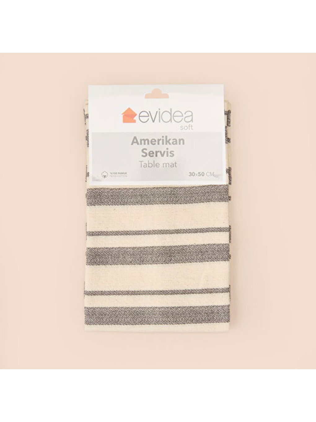 Soft Alno 2'li Amerikan Servis - Ekru / Antrasit - 30x50 cm-1