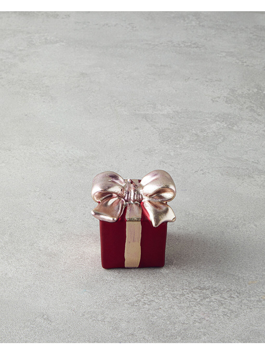 Giftbox Yılbaşı Mum 7,5 cm Kırmızı-1