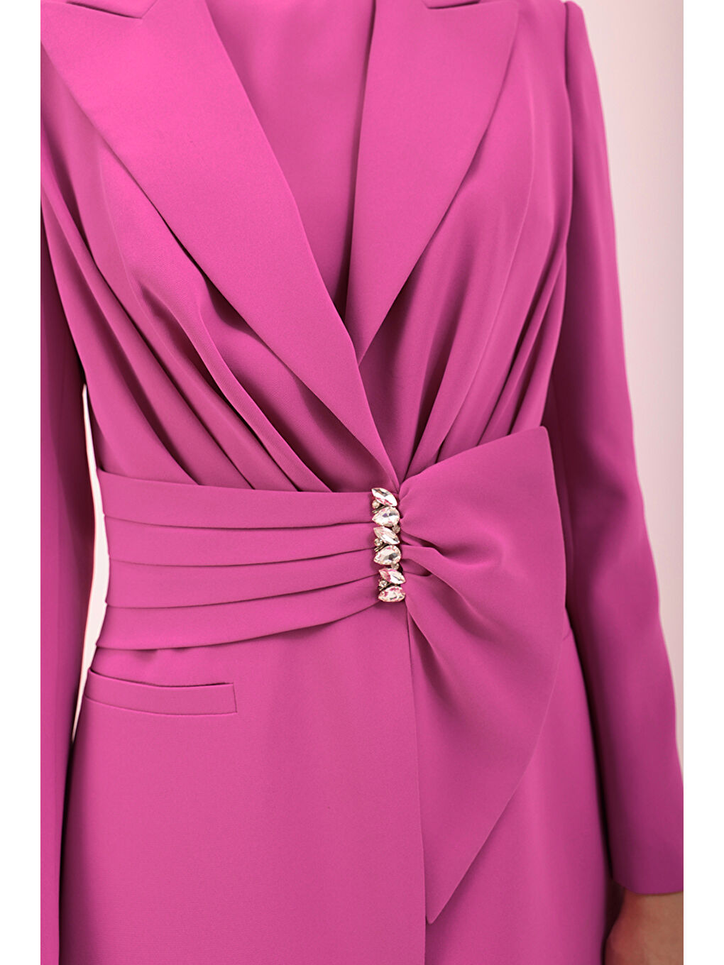 Mor Önü Taş Detaylı Ceket-3