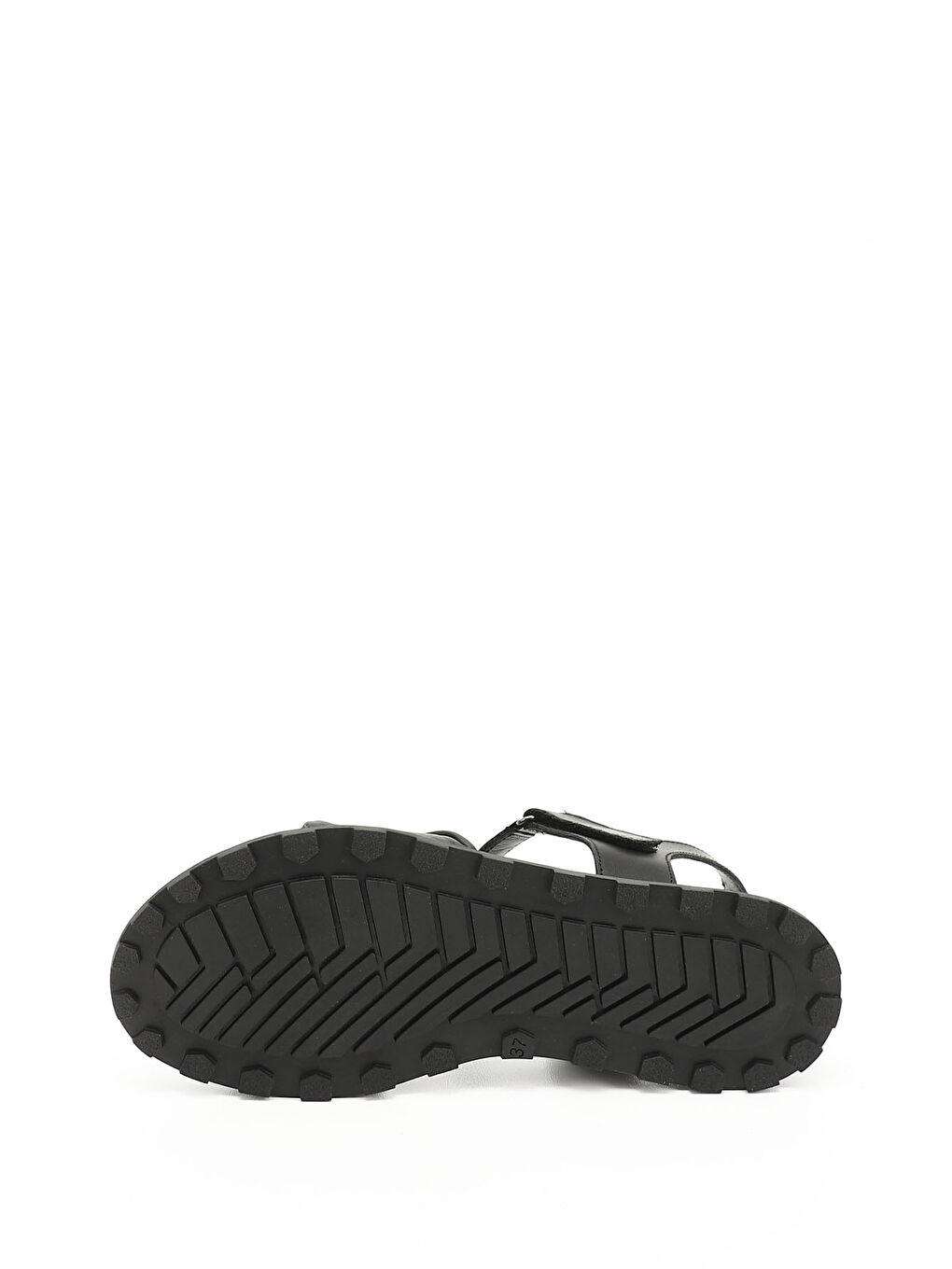 Mor Kadın ZÜMRÜT-SİYAH Cırt Bantlı Hakiki Deri Sandalet-3