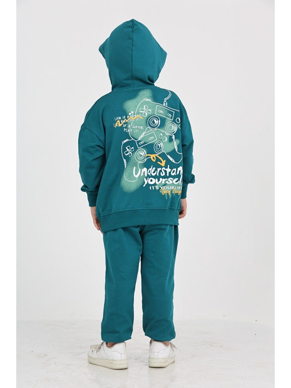 Petrol Erkek Çocuk Born Agaın Baskılı Eşofman Takım-1